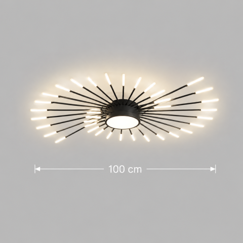 Lustra LED KALESA Grande, Lumina Neutra 4000K, 28W, Alb, Metal si Acril [3]