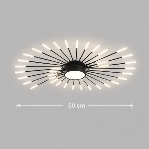 Lustra LED KALESA Grande Supremo, Ø130cm, Lumina Neutra 4000K, 42W, Alb, Metal si Acril [3]