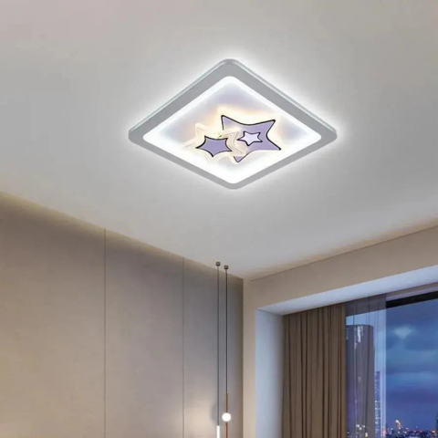 Lustre LED Moderne - Lustra LED KATHLEEN RGB 15W, lumina Calda/Neutra, Alb