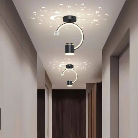 Lustra LED KENYA 34W, lumina Rece/Calda/Neutra, Negru [1]