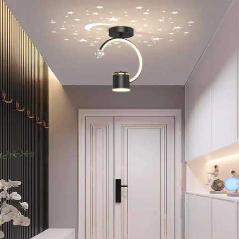 Lustre LED Moderne - Lustra LED KENYA 34W, lumina Rece/Calda/Neutra, Negru