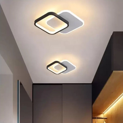 Lustre LED Moderne - Lustra LED MARCELO 30W, lumina Rece/Calda/Neutra Alb Negru