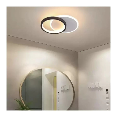 Lustre LED Moderne - Lustra LED MARIO 24W, lumina Rece/Calda/Neutra Alb Negru