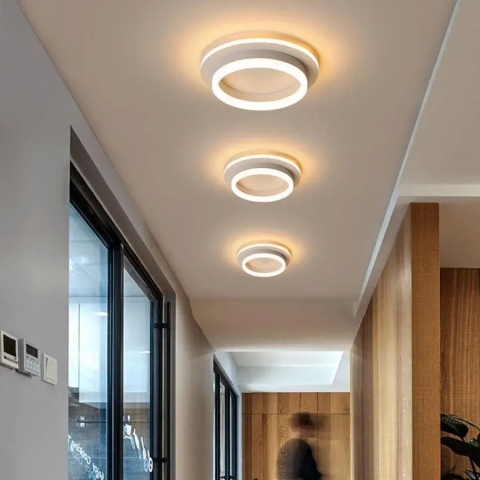 Lustre LED Moderne - Lustra LED MODERNA 25W, Diametru 20cm, Rotunda, lumina Rece/Calda/Neutra, Alb