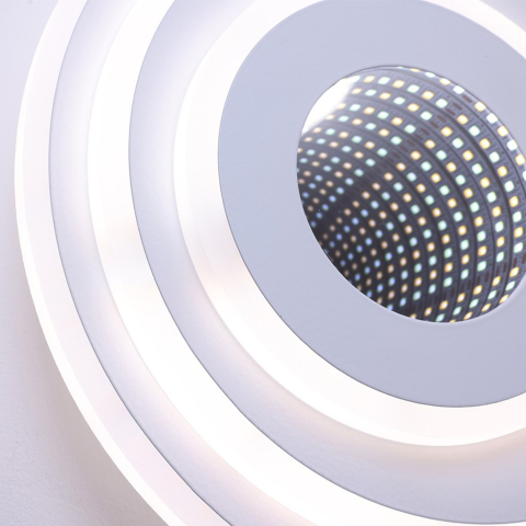 Lustra LED NEXA ROTUND 3D 39W, lumina Rece/Calda/Neutra, Alb [1]