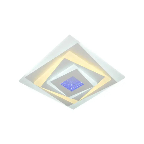 Lustra LED NIVARA RGB 3D 39.6W, lumina Rece/Calda/Neutra, Alb [2]