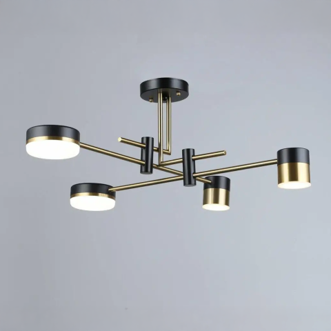 Lustra LED Palius 48W Negru, 4 Brate [2]