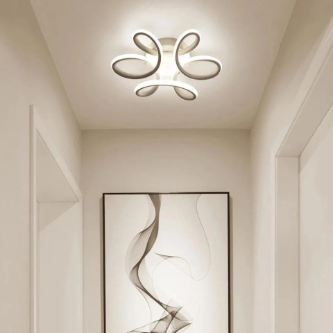 Lampi, Aplice si Corpuri de iluminat Smart - Lustra LED PANZEA 36W, lumina Rece/Calda/Neutra, Alb