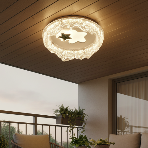 Lustra LED Petito, 21W, Diametru 18cm, Lumina Calda/Neutra/Rece, Alb, Metal si Acril [2]