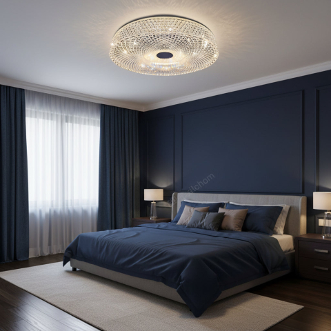 Lustra LED RADIAN Eleganza, 38.9W, Diametru 48.5 cm, Lumina Calda/Neutra/Rece, Alb [3]
