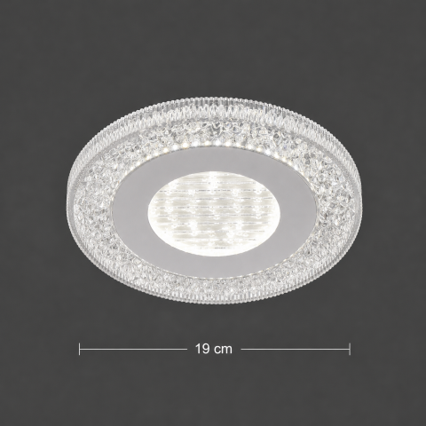 Lustra LED SHARIN, 18W, Diametru 19cm, Lumina Calda/Neutra/Rece, Alb, Metal si Acril [3]