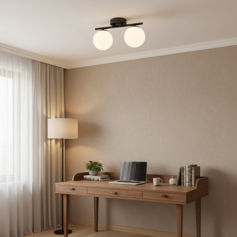 Lustra LED si cristal ORI, 30cm, 2xG9, Globuri, Negru [2]