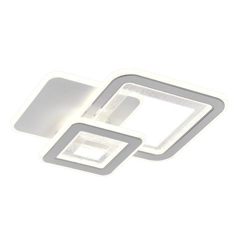 Lustra LED SQUARE 57W, 3 Patrate, lumina Rece/Calda/Neutra, Alb [3]