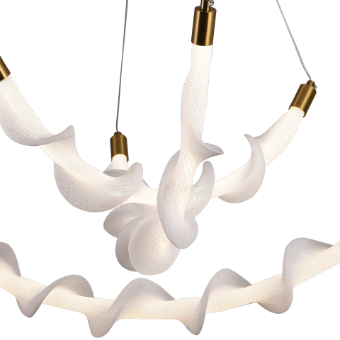 Lustra LED Suspendata Acril LT760/3GD, 28W, Lumina Calda/Neutra/Rece 3000/4000/6000K, Alb, Inaltime Reglabila, Metal si Acril [3]