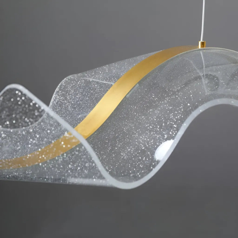 Lustra LED suspendata AMI 62W, Liniara, lumina Rece/Calda/Neutra, Auriu, Inaltime Reglabila [1]