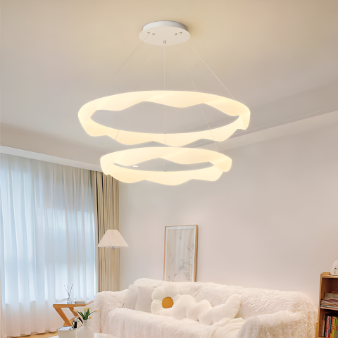 Produse Alessandro - Lustra LED, suspendata cu Telecomanda, AMADEO, 89W, Lumina Rece/Calda/Neutra, Dimabila, Inaltime Reglabila, Alb