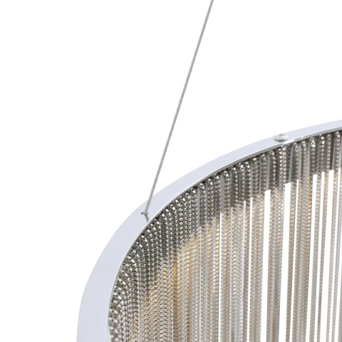 Lustra LED suspendata cu telecomanda ILLUMINA MAGNUS, 20W, lumina Rece/Calda/Neutra, Dimabila, Crom Lucios [3]