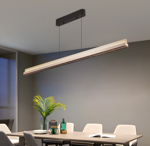 Lustre LED Moderne - Lustra LED suspendata cu Telecomanda LT327BK 90W, lumina Rece/Calda/Neutra, Dimabila,Inaltime Reglabila, Negru