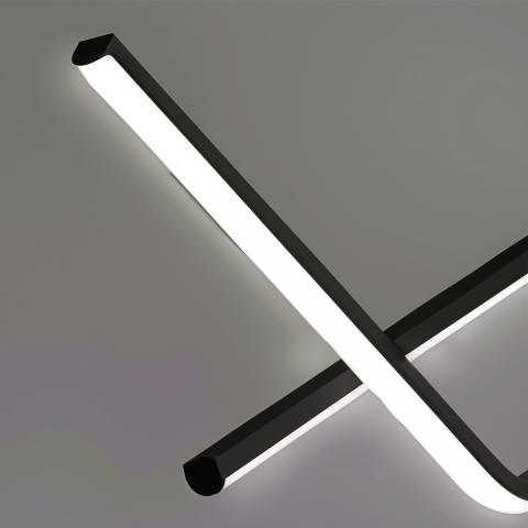 Lustra LED suspendata cu telecomanda ZIGZAG 27W, lumina Rece/Calda/Neutra, Dimabila, Negru, Inaltime Reglabila [1]