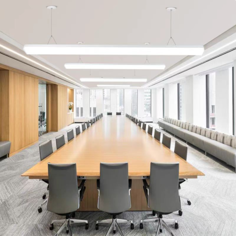 Lustre LED Moderne - Lustra LED suspendata DARIN, 120cm, 23W, Inaltime Reglabila, Lumina Rece, Alb