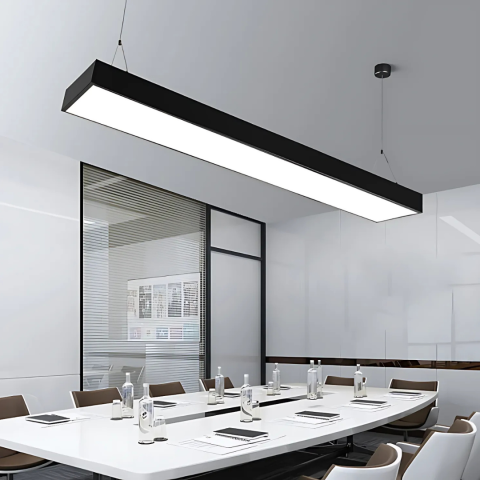 Lustra LED suspendata DARIN, 120cm, 23W, Inaltime Reglabila, Lumina Rece, Negru [3]