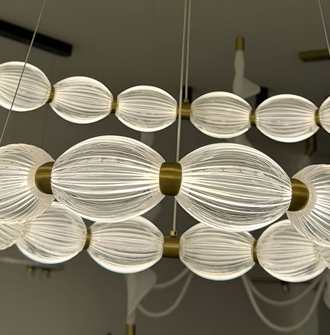 Lustra LED suspendata FAUSTO, 83W, lumina Rece/Calda/Neutra, Inaltime Reglabila, Auriu [1]