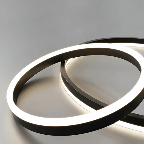 Lustra LED suspendata PAGANO 95W, Lumina Rece/Calda/Neutra, Negru, Inaltime Reglabila [1]