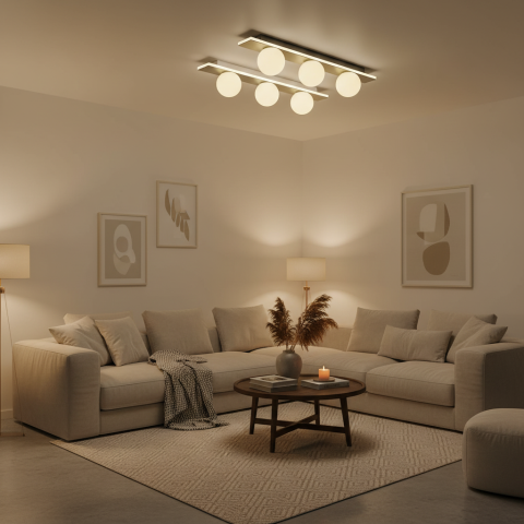 Produse Alessandro - Lustra LED TRION, Lumina Calda/Neutra/Rece, 3xG9, 24W, Negru, Metal si Acril