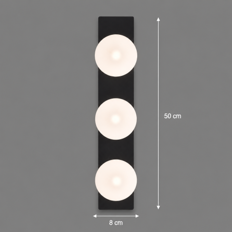 Lustra LED TRION, Lumina Calda/Neutra/Rece, 3xG9, 24W, Negru, Metal si Acril [3]