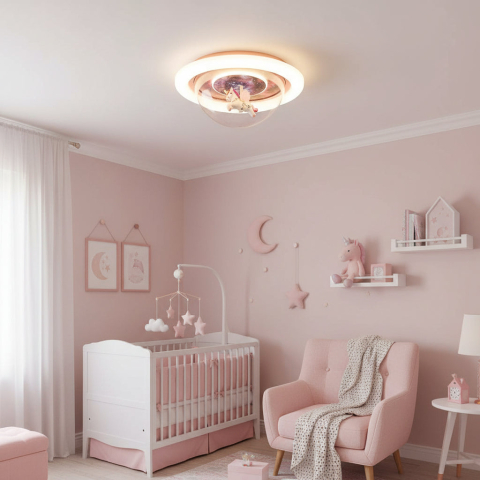 Lustra LED UNICORN, 60W, 50cm, lumina Rece/Calda/Neutra, Roz [1]
