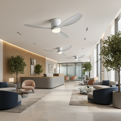 Lustra LED Ventilator VENTIS cu Telecomanda, 21 W, D80cm, Lumina Rece/Neutra/Calda, Metal si Plastic, Alb [3]