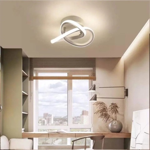 Lustre LED Moderne - Lustra LED VERTEX Flow 24W, Diametru 25cm, lumina Rece/Calda/Neutra, Alb