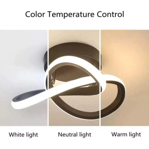 Lustra LED VERTEX Flow 24W, Diametru 25cm, lumina Rece/Calda/Neutra, Negru [3]