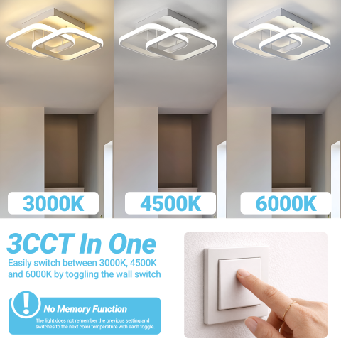 Lustra LED VERTEX Matrix, Romburi Suprapuse, Rame Metalice, 11W, 2 Romburi, Lumina Rece/Calda/Neutra 3000K/4000K/6000K, Alb [1]