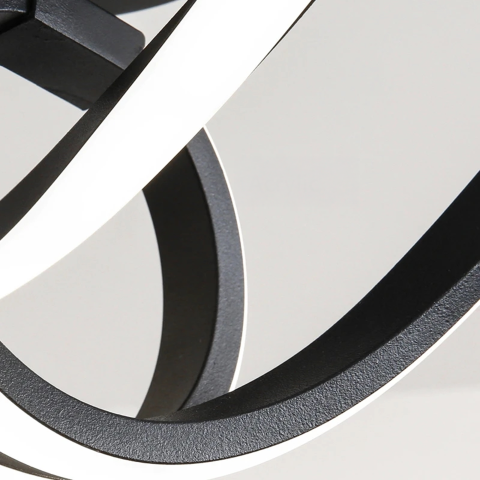 Lustra LED VERTEX Pulse, 13W, Ondulata, Lumina Rece/Calda/Neutra, Negru [1]