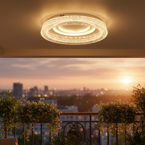 Lustra LED WON Nobile, 67W, Diametru 30cm, Lumina Calda/Neutra/Rece, Alb [1]