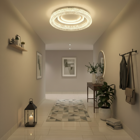 Produse Alessandro - Lustra LED WON Nobile, 67W, Diametru 30cm, Lumina Calda/Neutra/Rece, Alb