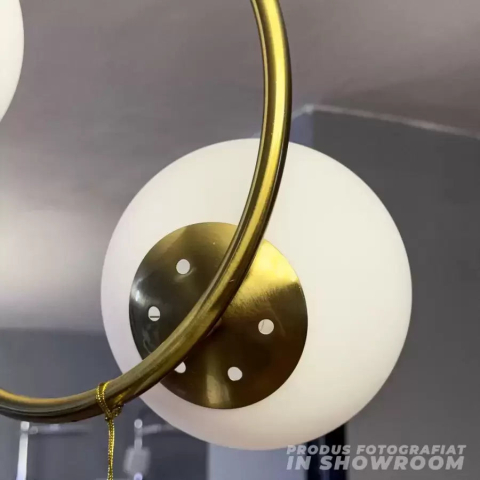 Lustra LOFT Atelier, 2x E27, Alb Auriu, Metal, Inaltime Reglabila [3]