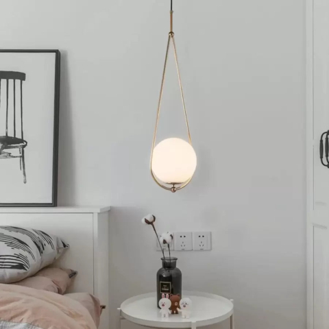 Produse Alessandro - Lustra LOFT Haven, 1x E27, Alb Auriu, Metal, Inaltime Reglabila