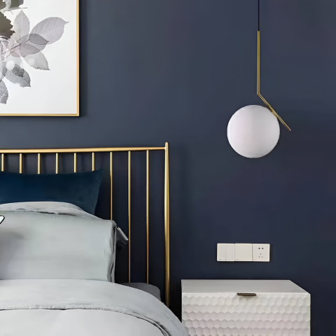 Lustra LOFT Haven, 1x E27, Alb Auriu, Metal, Inaltime Reglabila, Modern [2]