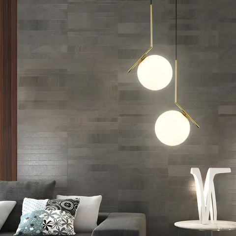 Lustra LOFT Haven, 1x E27, Alb Auriu, Metal, Inaltime Reglabila, Modern [1]