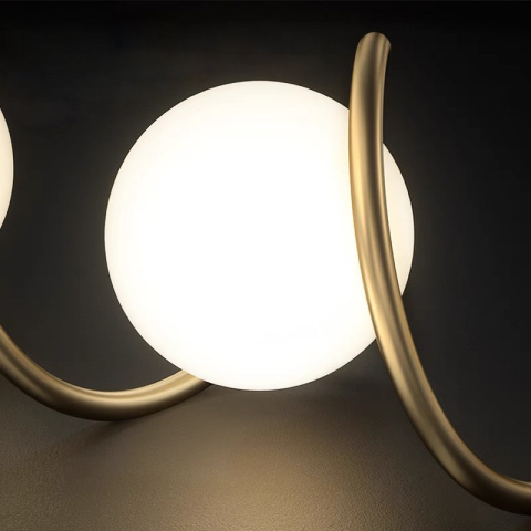 Lustra LOFT Haven, 3x G9, Alb Auriu, Metal, Inaltime Reglabila, Modern [3]