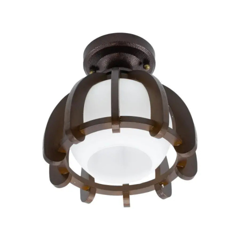 Lustra Mina, 1*E27, Maro cu Alb, Lemn si Sticla [1]