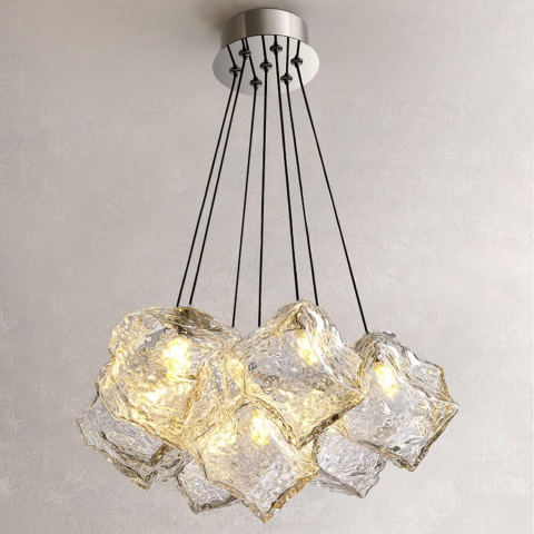 Lustra MODERNA ECOLUCE, Glob, 7xE27, Inaltime Reglabila, Crom [2]