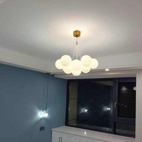 Lustra MODERNA, tip Pendul, LOFT Bagliore, Glob, 7xG9, Inaltime Reglabila, Auriu [1]