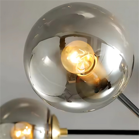 Lustra Morena, 8xE27, Negru Auriu, Metal [1]