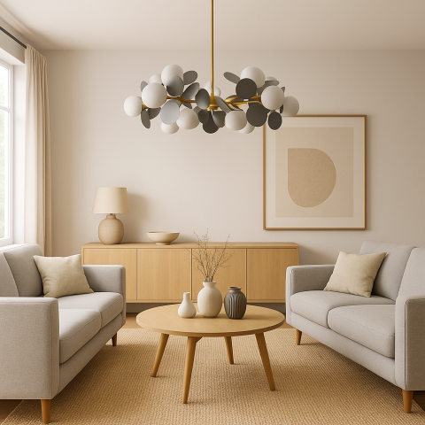 Lustre LED Moderne - Lustra Suspendata SVEN, 15x G9, Gri