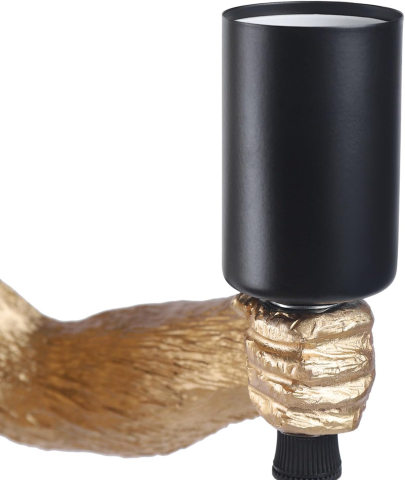 Lustra Suspendata Vintage, LV700, 1xE27, Maimuta, Sfoara si Metal, Suport Negru [2]