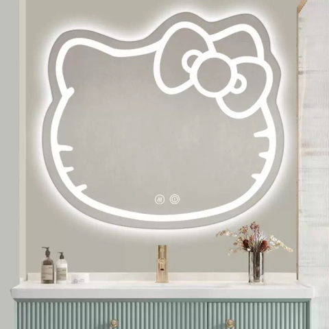 Oglinda LED Kitty Pisica, 80X70, Touch, Sistem Dezaburire, Dimabila [3]