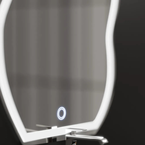 Oglinda LED Organica 50x70cm, Forma Touch, Sistem Dezaburire, Dimabila [1]